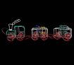 Outdoor Garden Home Rope Christmas Decoration Lights Display - 3D Gift Train