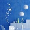 LUD Butterfly combination wall stickers crystal home decoration DIY 3D mirror surface wall stickers and child gift