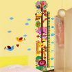 Jungle Safari Animals Height Chart Measurement Wall Stickers Kids Baby Decal DIY