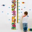 Jungle Safari Animals Height Chart Measurement Wall Stickers Kids Baby Decal DIY