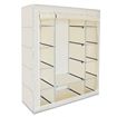 Beige 5-Level Non-Woven Cloth Storage Wardrobe