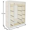 Beige 5-Level Non-Woven Cloth Storage Wardrobe