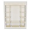 Beige 5-Level Non-Woven Cloth Storage Wardrobe
