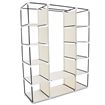 Beige 5-Level Non-Woven Cloth Storage Wardrobe