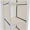 Beige 5-Level Non-Woven Cloth Storage Wardrobe