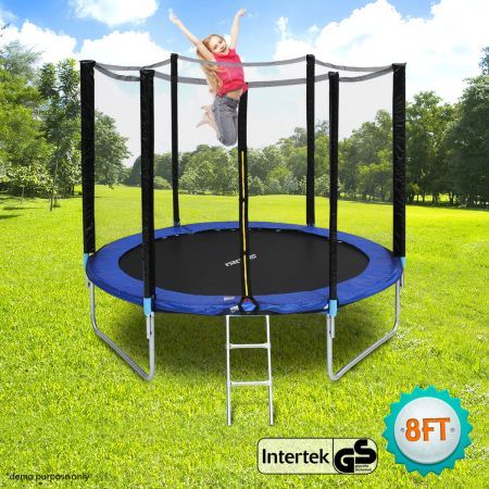 Genki 8ft Trampoline With 5ft Safety Enclosure Crazy Sales