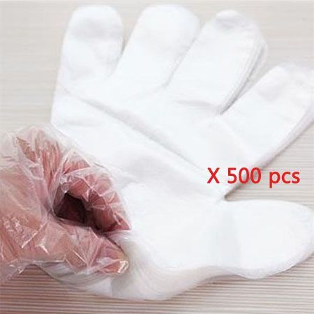 500 Clear Disposable Plastic Gloves