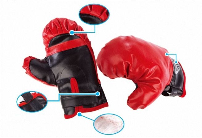 NEW Speed Ball Stand Punching Boxing Pouch Bag Glove Set Childr