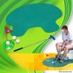 Novelty Toilet Golf Putting Green