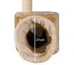 2 Levels Cat / Kitten Gym Tree Scratching Pole / Post Condo with Tunnel