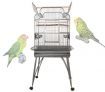 Medium Sized 79 cm x 64 cm x 162 cm Parrot Bird Cage Aviary with Open Play Top Aviary - Black Vein