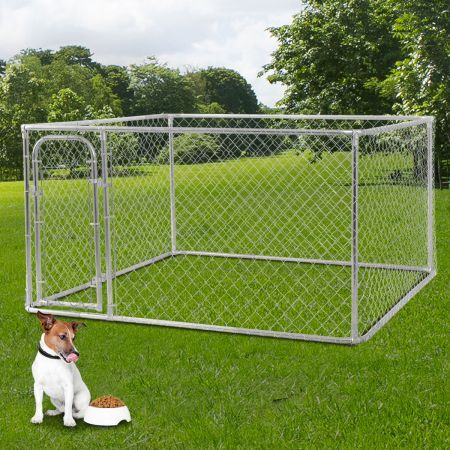 Dog Kennel Run & Pet Enclosure Run Animal Fencing Fence Playpen 2.3m X 