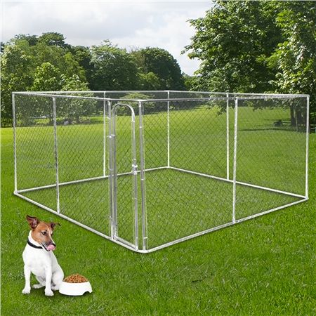 Dog Kennel Pet Run Cage Puppy Outdoor Fence Enclosure Large Fencing Playpen 4m x 4m