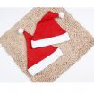 5 Pcs Christmas White Hem Red Fleece Santa Claus Hat for Adult