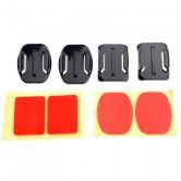 2pcs Flat + 2pcs Curved Adhesive Mount for GoPro Hero1/2/3/3+ Camcorder