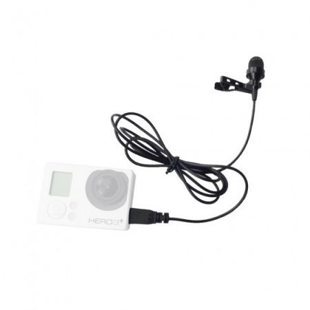 Professional Mini USB External Microphone with Collar Clip for GoPro Hero 3 3+