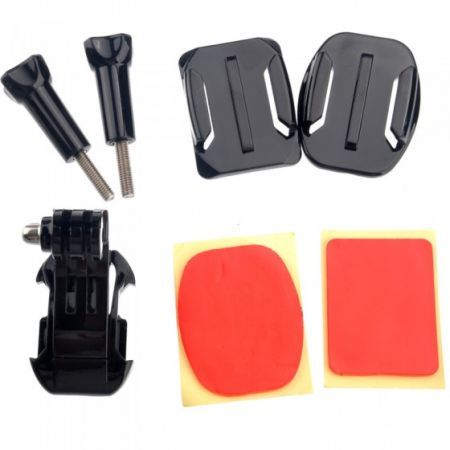 Helmet Front Mount Kit Adjustment Curved Adhesive for GoPro Hero 2 Hero3 3+ Camera ST-19