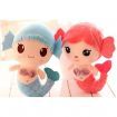 Cute Mermaid Sea Maid Doll Plush Doll Toy Collection Decoration Plaything for Kids Children Blue