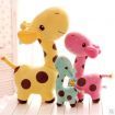 Cute Giraffe Plush Doll Toy Collection Decoration Plaything for Kids Children Red