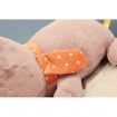 Cute Lies Prone Dog Big Head Puppy Plush Doll Toy Cartoon Cushion Pillow Purple