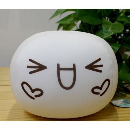 Cute Rice Roll Plush Doll Toy Collection Decoration Happy Face