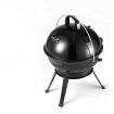 Charcoal Football Enameled BBQ Grill