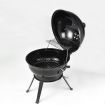 Charcoal Football Enameled BBQ Grill