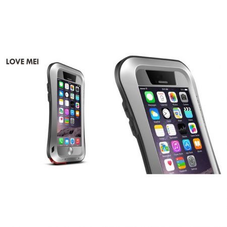 iPhone 6 4.7inch LOVE MEI Slim Waist Waterproof Shockproof Aviation Aluminum Alloy Case - Silvery
