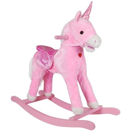 pink rocking unicorn