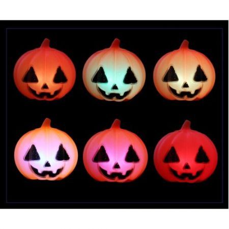 Halloween Party Home Decoration Pumpkin LED Light Color Variance(3 pcs)