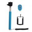 Wireless Bluetooth Remote + Extendable Handheld Monopod + Self Timer Camera Blue