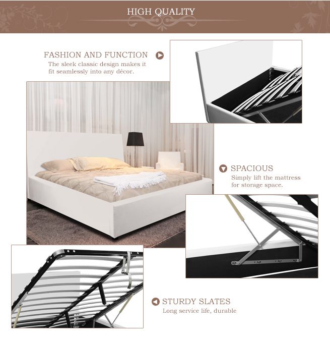 White Gas Lift Storage Bed Queen Bestdeals Co Nz White Gas Lift Storage Bed Queen