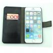 iPhone 6 Crazy Horse Grain Leather PU Full Body Case with Card - Black