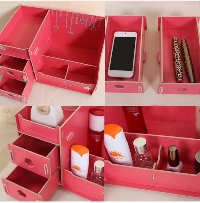 Purple DIY Storage Box Mini Makeup Case | Crazy Sales