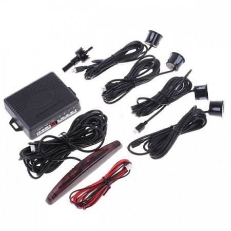 New Car LED Parking Reverse Backup Radar System + 4 Sensor