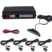 Car LED Parking Reverse Backup Radar System + 4 Sensor Black