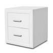 White PU Leather Bedside Tables