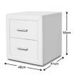 White PU Leather Bedside Tables