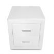 White PU Leather Bedside Tables