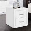 White PU Leather Bedside Tables