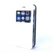 Crazy Horse Pattern PU Leather with Plastic & Display Window for iPhone 6 - White