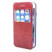 Crazy Horse Pattern PU Leather with Plastic & Display Window for iPhone 6 - Brown