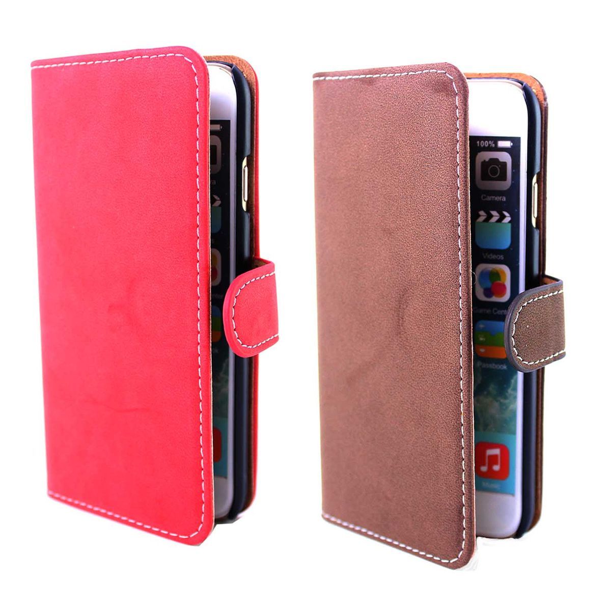 Retro Matte Leather PU Leather Cover with Card Slot for iPhone 6 - Brown