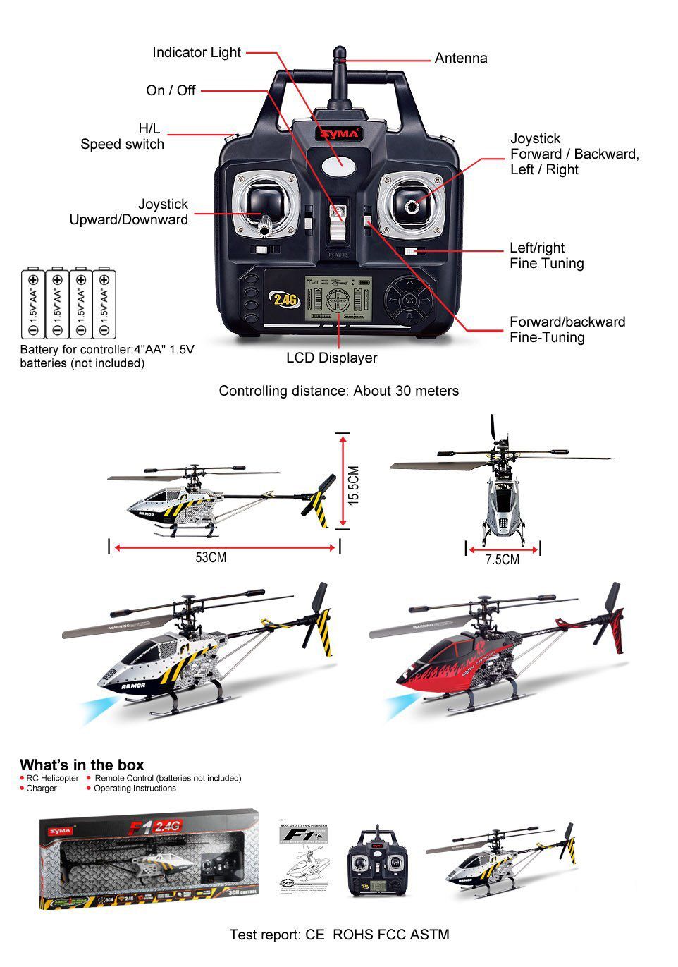 syma 2.4 ghz helicopter