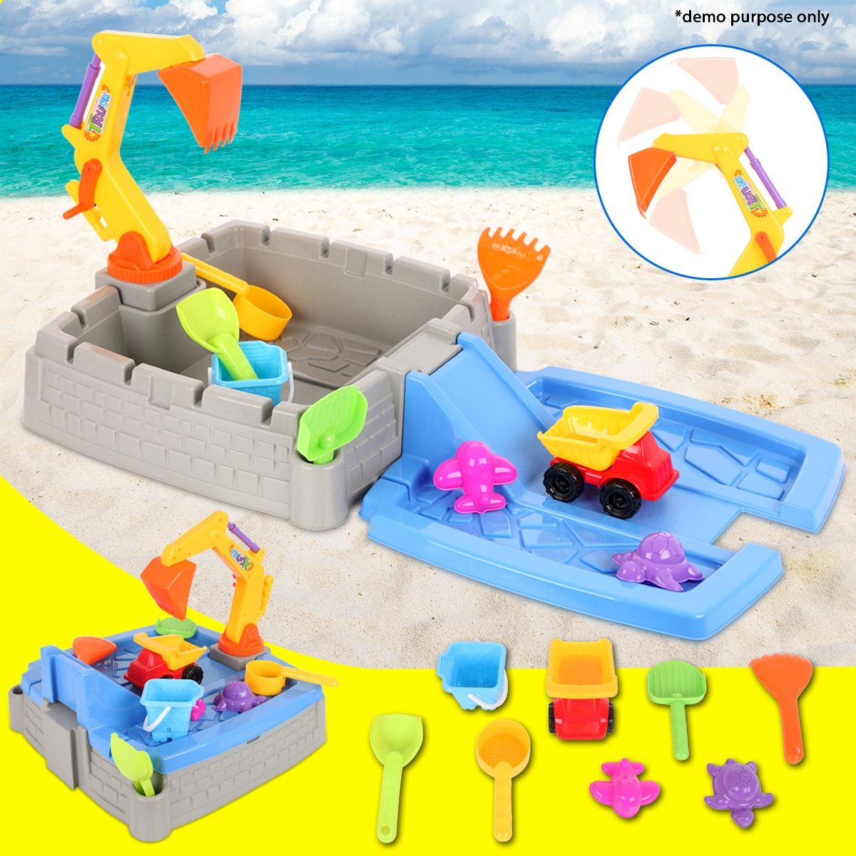 11 Piece Beach Sand Castle Building Toy