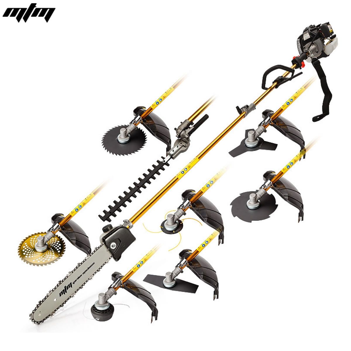 9in1 62cc Pole Chainsaw & Brush Cutter