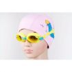 Swimming Goggles Waterproof Anti-fog Protect Glasses Yellow PU Dolphin Cap Kid