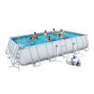 Bestway Above Ground Rectangular Swimming Pool w Steel Pro Frame & Sand Filter Pump 671 x 366 x 132cm