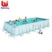 Bestway Above Ground Rectangular Swimming Pool w Steel Pro Frame & Sand Filter Pump 732 x 366 x 132cm
