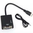 1080P Mini HDMI Male to VGA Female Cable Video Converter Adapter HD Conversion Cable with Audio Output